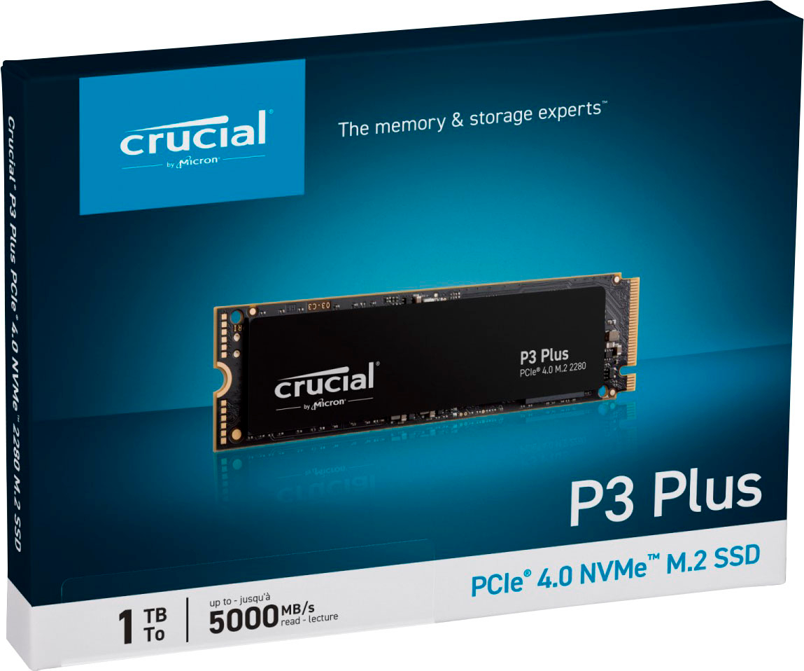 CRUCIAL P3 PLUS PCIE GEN4 NVME M.2 SSD 1TB (USA BRAND)