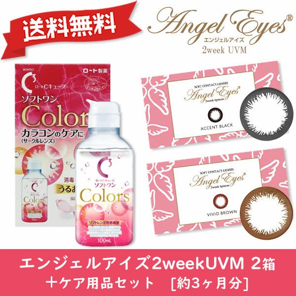 480円割引＆送料無料】エンジェルアイズ2ウィークUVM 2箱 ＋ ロートC