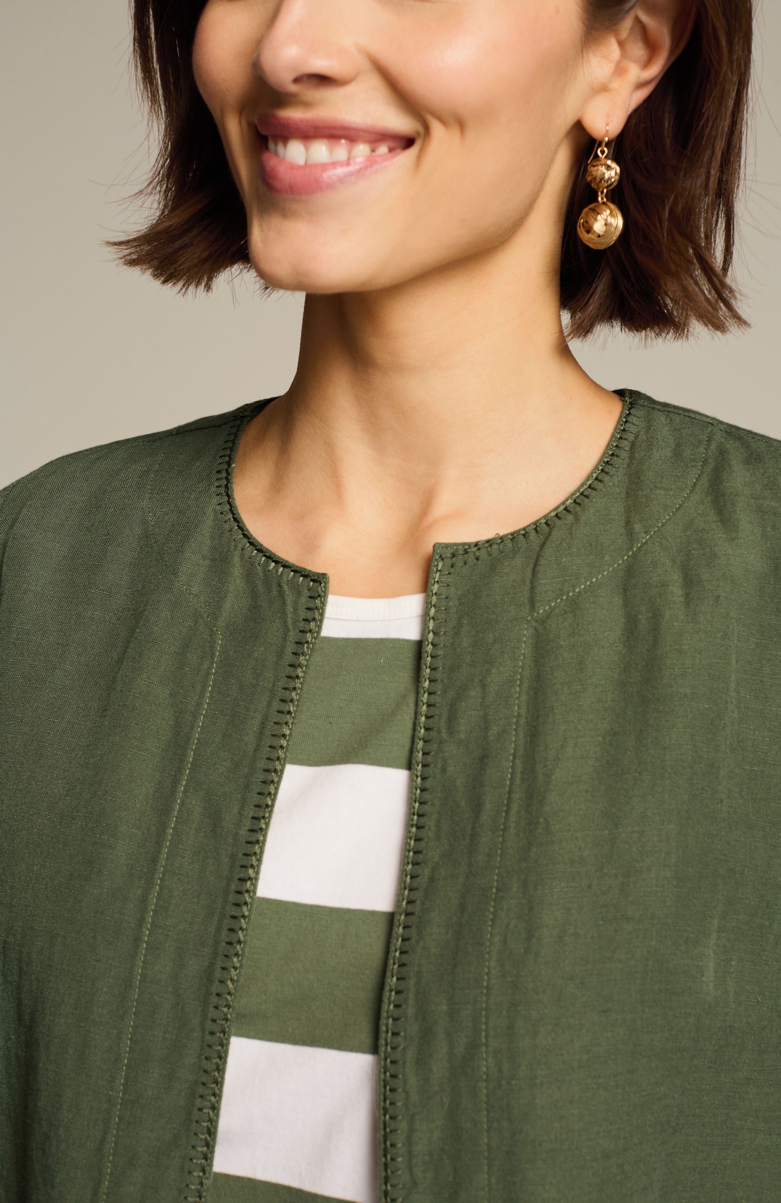 WHIPSTITCHED OPEN-FRONT JACKET | JJill