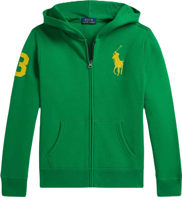 Polo Ralph Lauren Boys 8-20 Big Pony Fleece Full-Zip Hoodie - Macy's