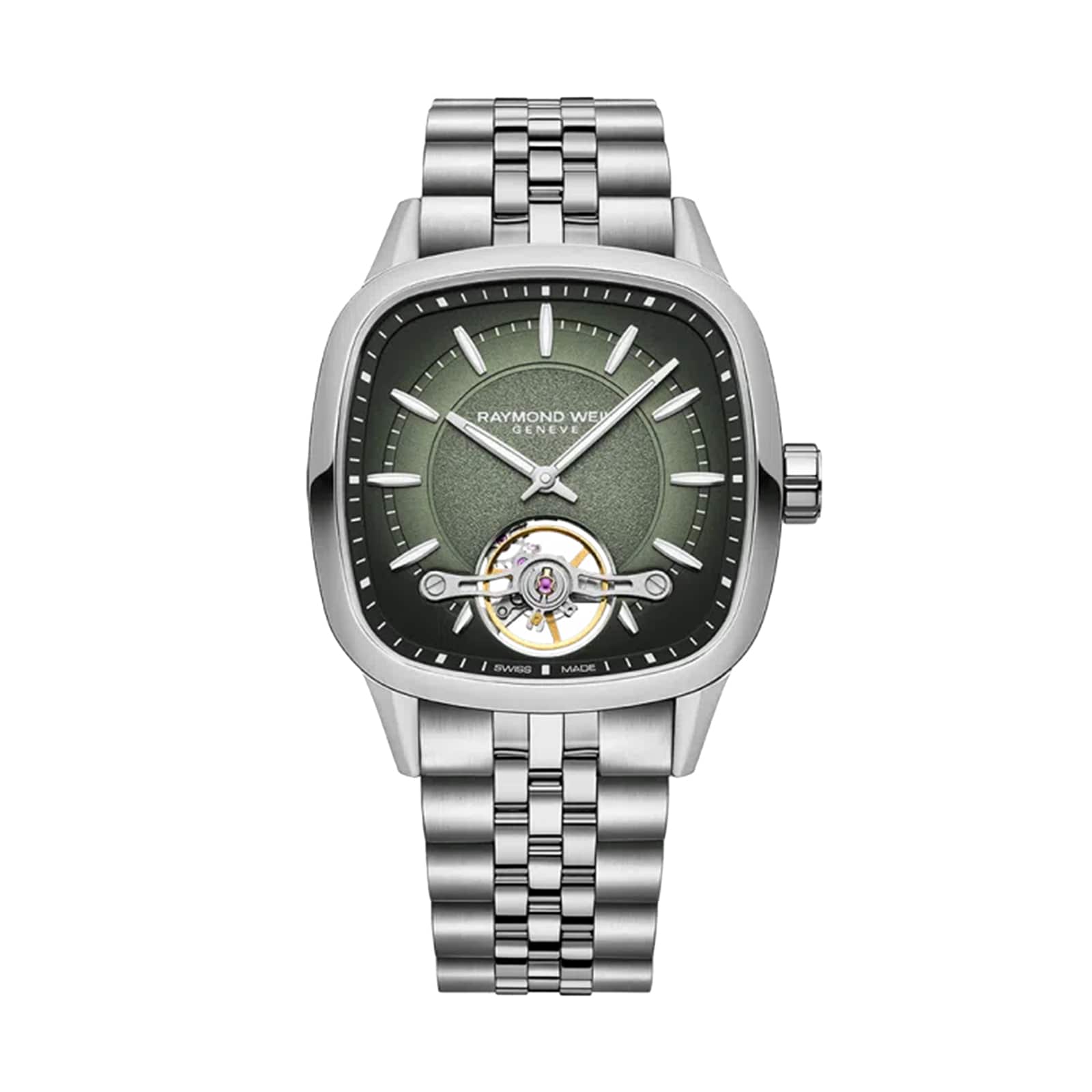 Raymond Weil Freelancer 40mm Mens Watch Green 2790-ST-52051 | Mayors