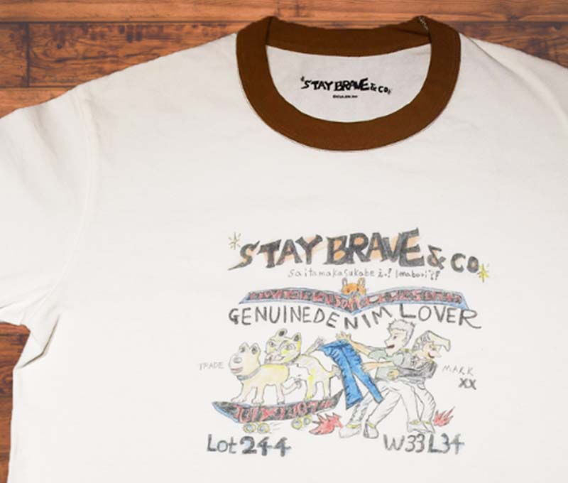 リンガーTシャツ White＆Camel – STAY BRAVE | 新しい地図