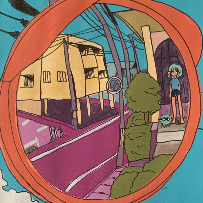 画像・写真 | 100日間毎日描き続けたカーブミラーのイラストフォト