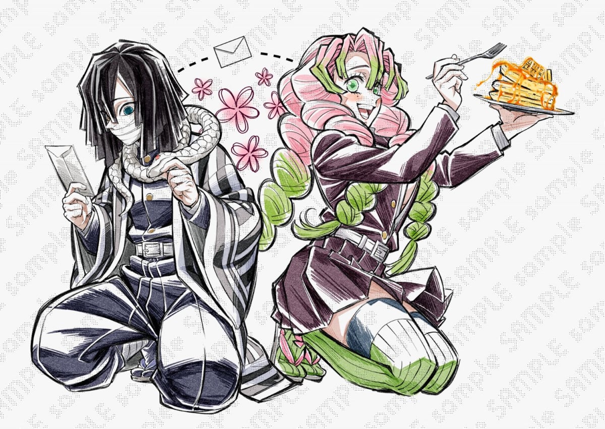 鬼滅の刃＞伊黒＆蜜璃の2ショット！ 手紙＆パンケーキに笑顔の新