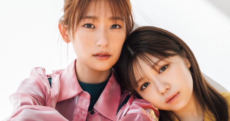 櫻坂46井上梨名＆武元唯衣、“いのちゅけ”コンビが密着ペアグラビア披露