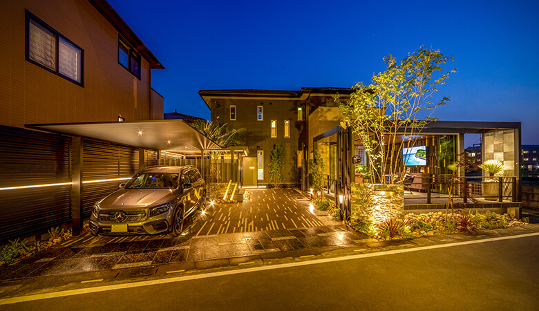 積水ハウス株式会社 岡山シャーメゾン支店 – タカショー庭空間施工例