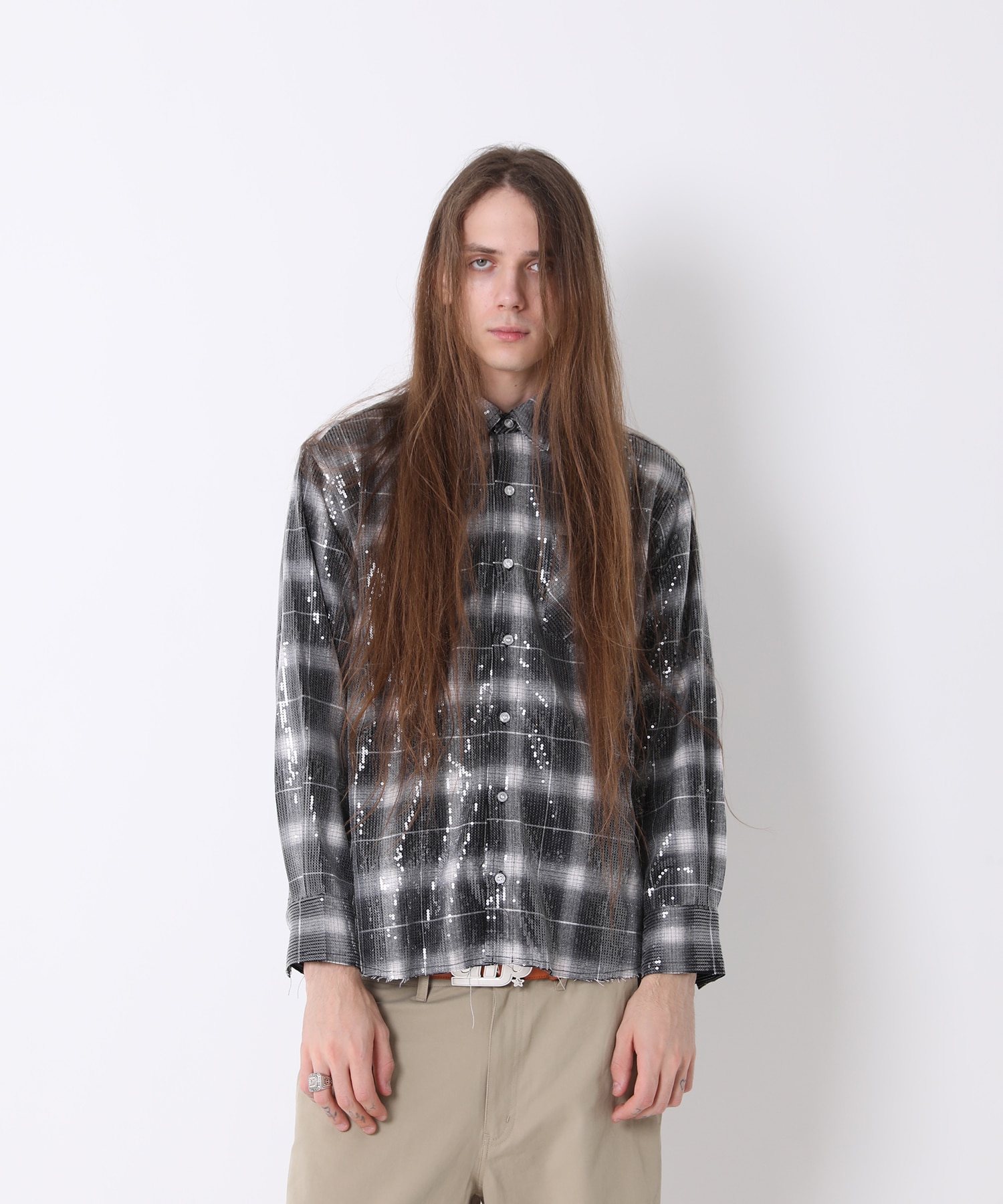 SPANGLE SHIRTS L/S(M BLACK): AFB: MENS｜CONZ ONLINE STORE