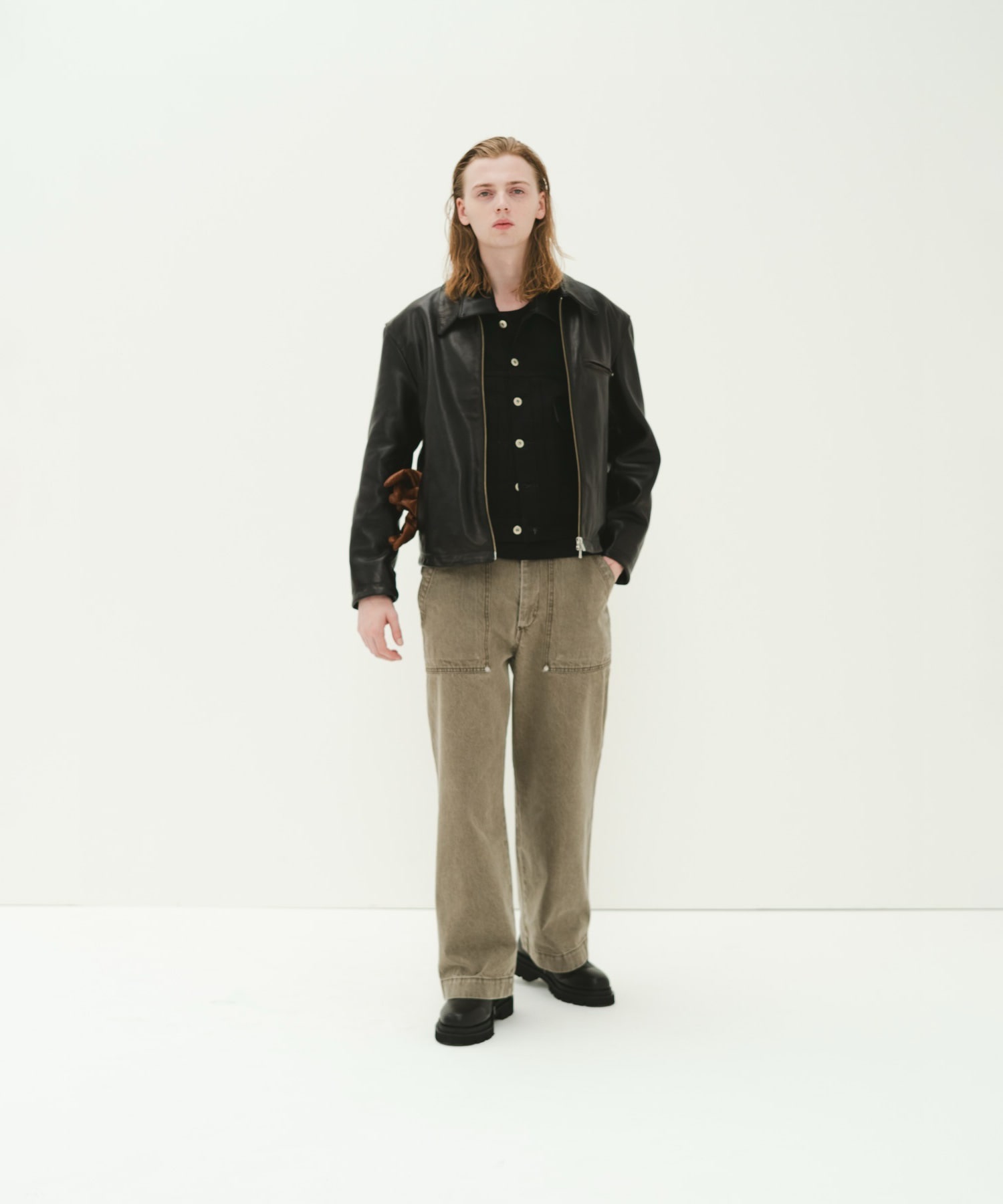 WORKER LEATHER JACKET(2 BLACK): SimplyComplicated: MENS｜CONZ