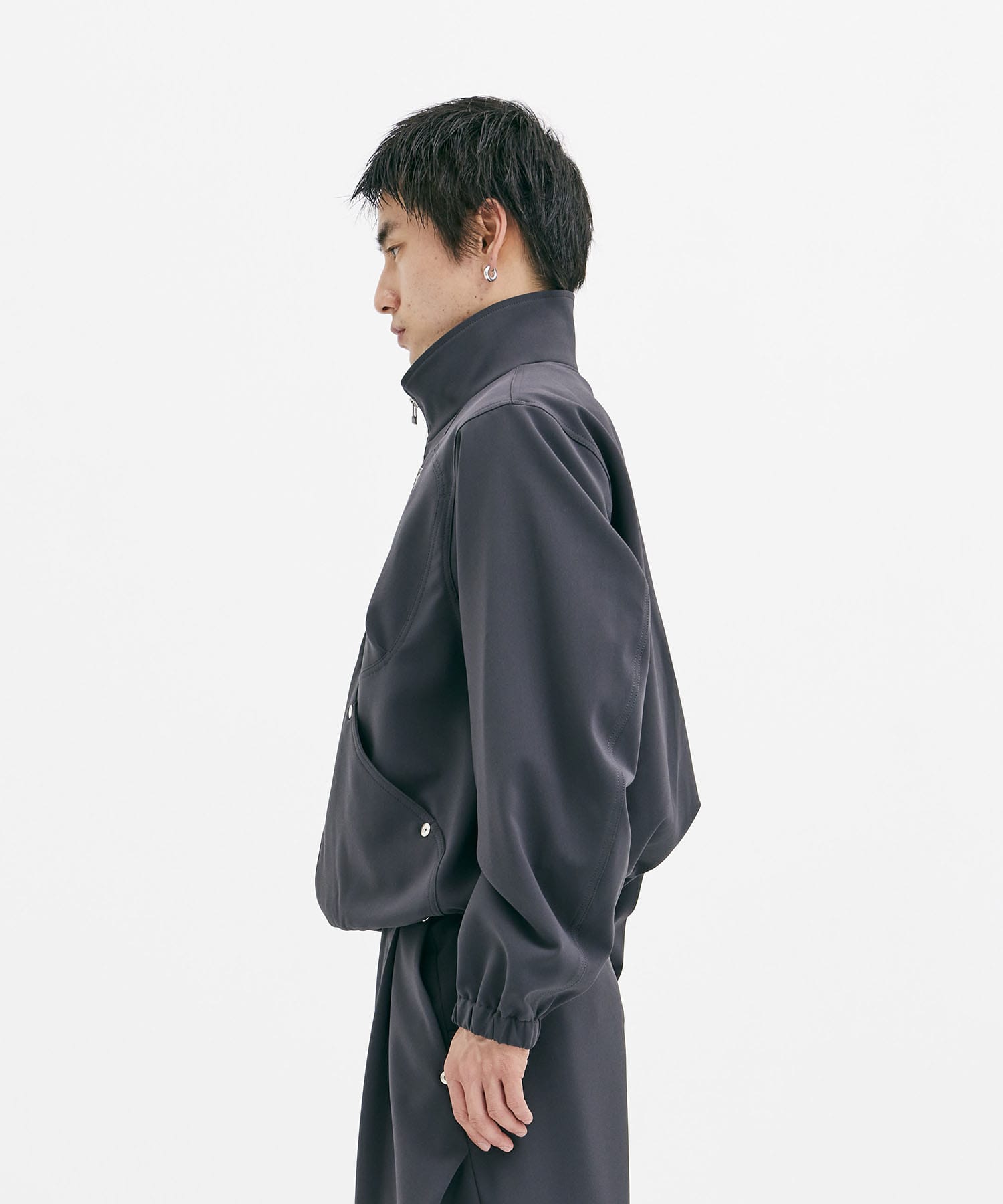 スタンドカラージップアップジャケット(1 DARK GREY): CONZ: MENS