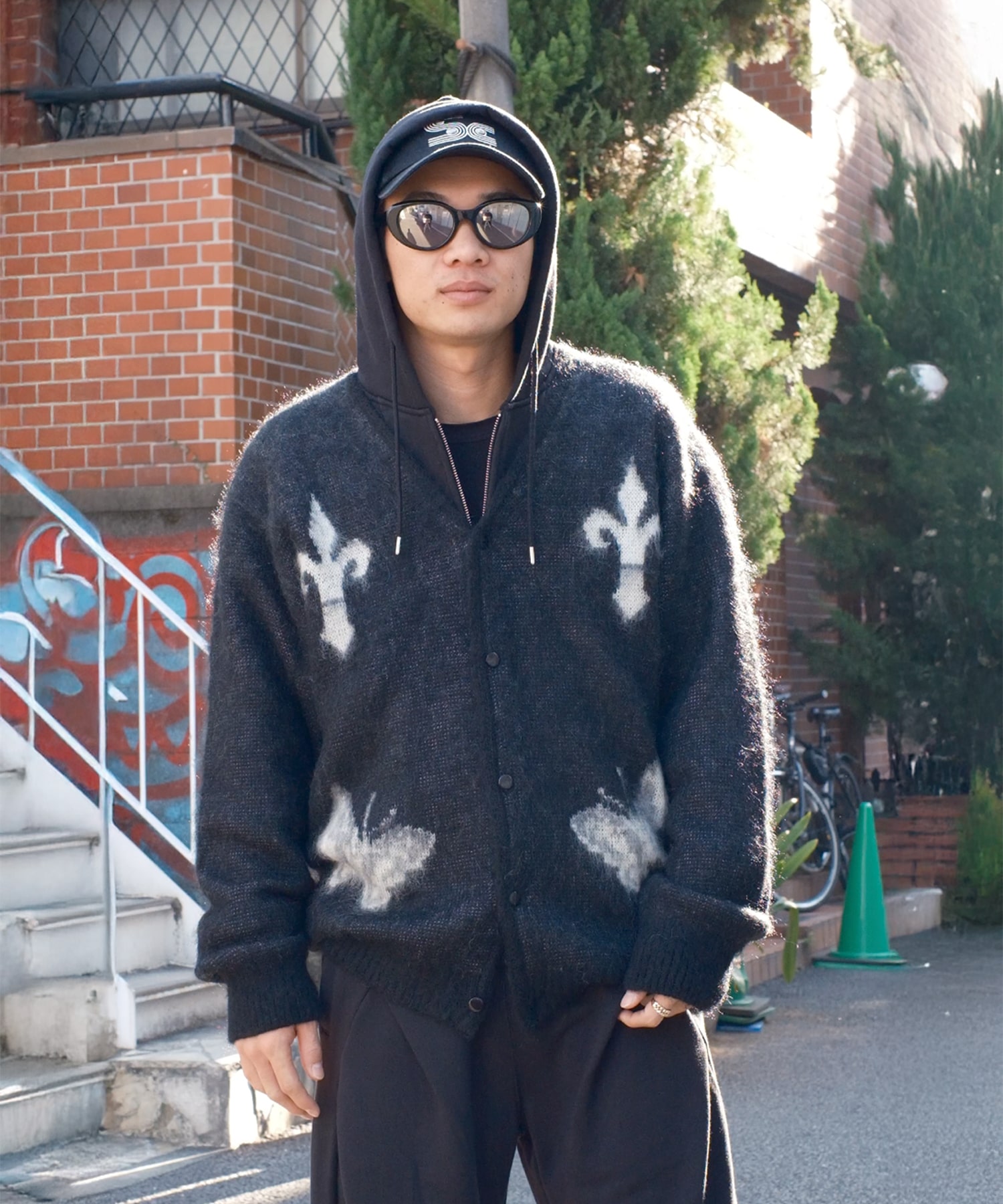 別注 Mohair Cardigan(S BLACK): Needles: MENS｜CONZ ONLINE STORE