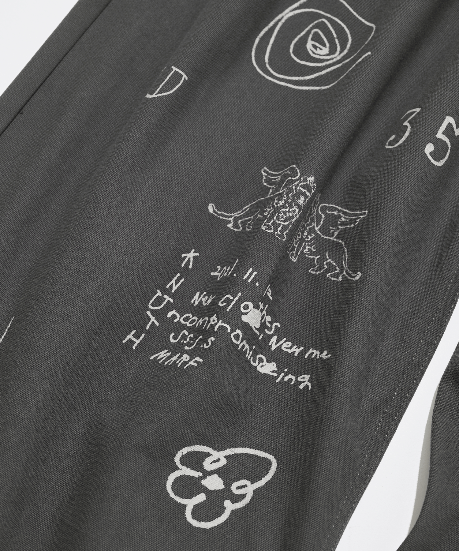 別注 high waist tattoo pants(XS DARK GREY): Knuth Marf: WOMENS