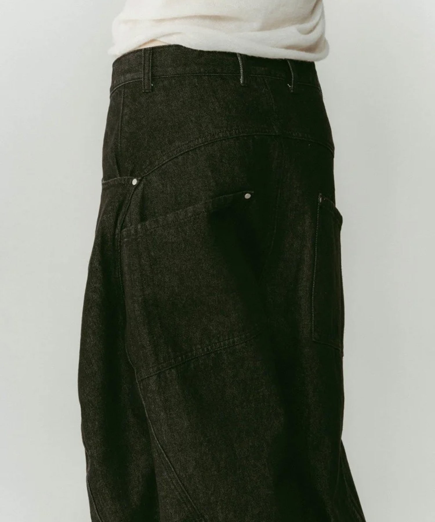 tuck design denim pants(XS BLACK): Knuth Marf: WOMENS｜CONZ ONLINE