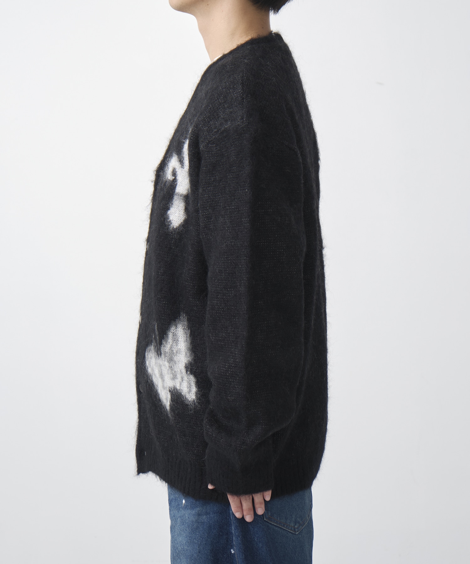 別注 Mohair Cardigan(S BLACK): Needles: MENS｜CONZ ONLINE STORE