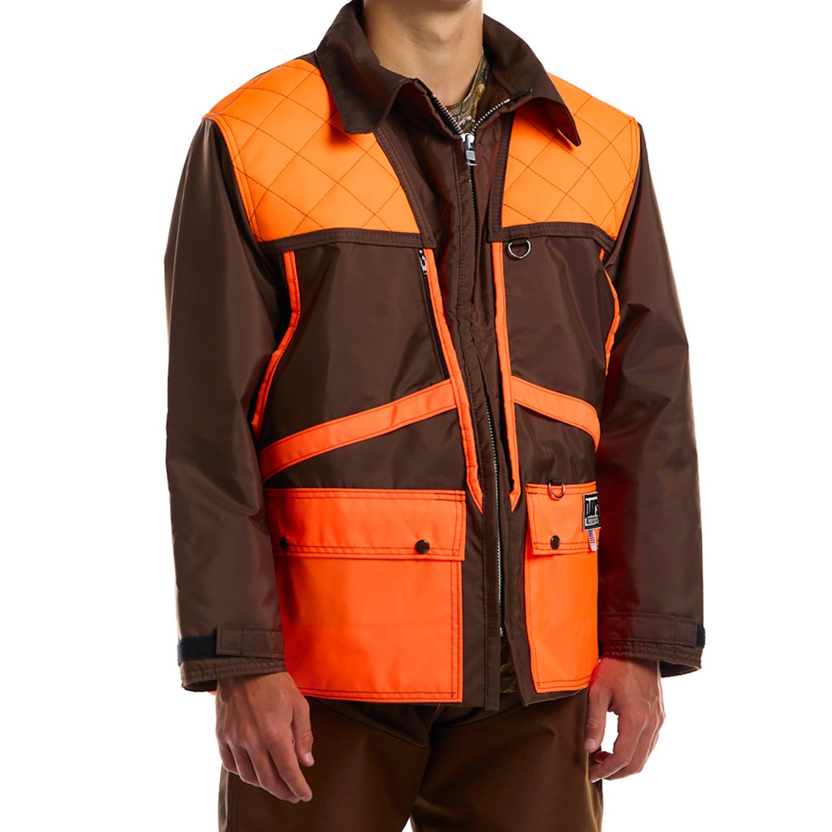 Dan's Hunting Gear Dan's Briar Game Coat in Brown with Orange Trim