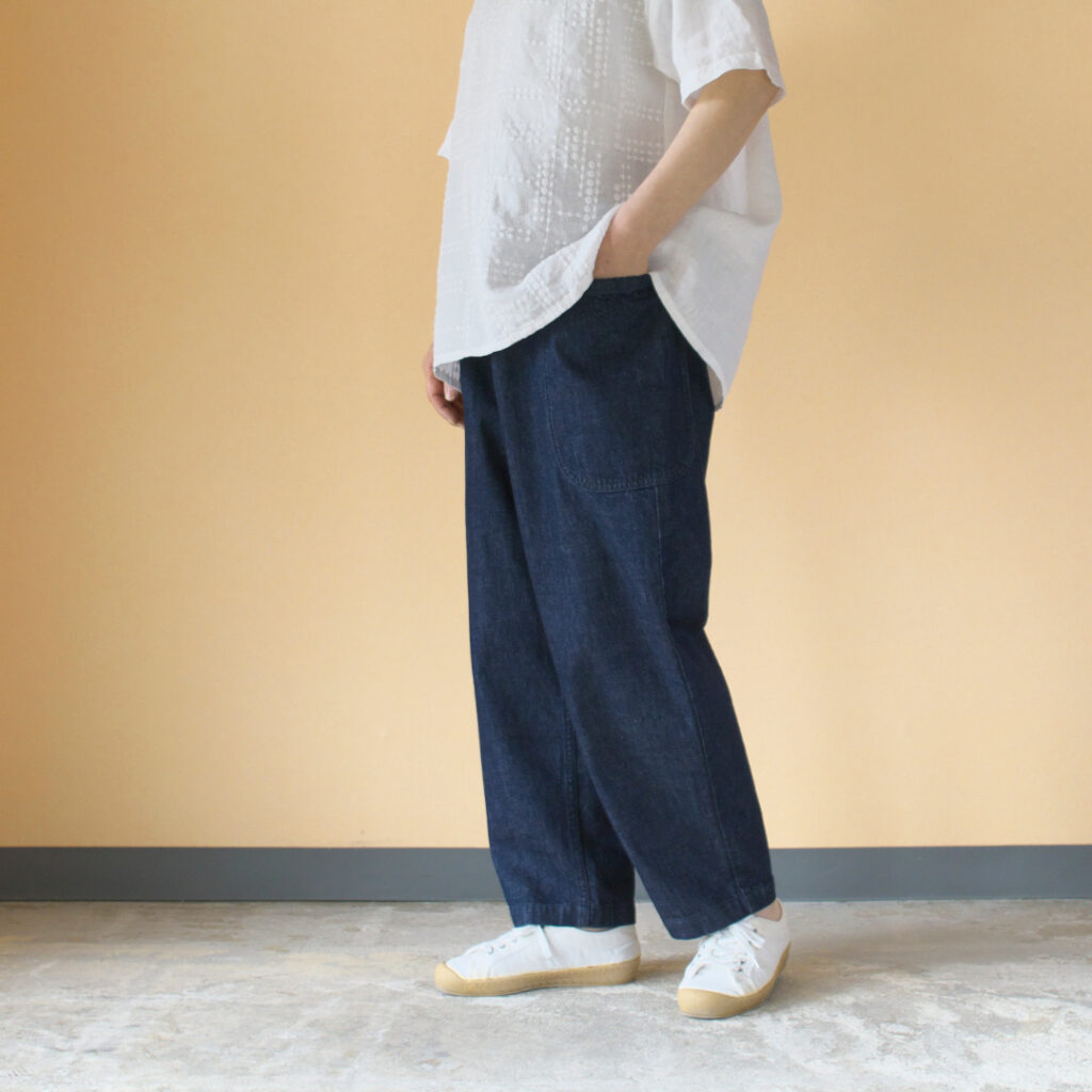 atelier naruse アトリエナルセ コットンデニムWゴムバルーンパンツ