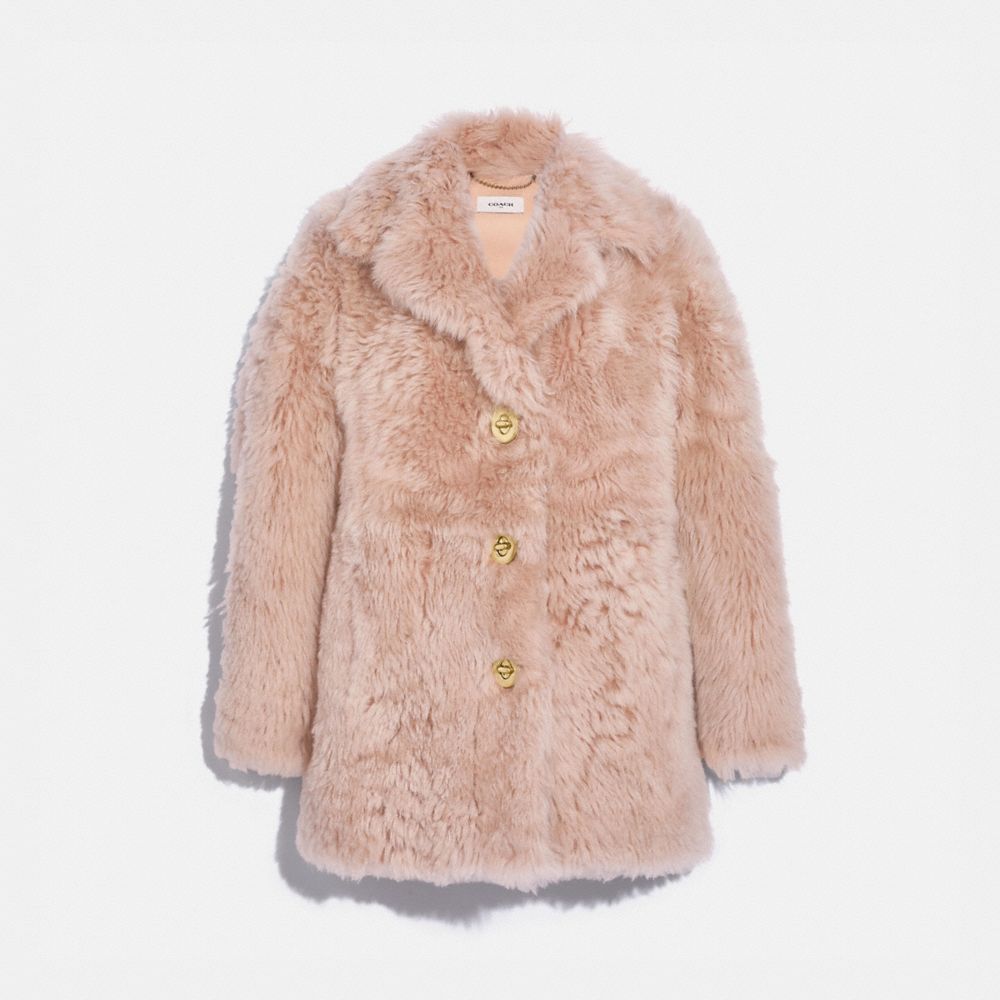 COACH® Outlet | Shearling Coat With Turnlocks