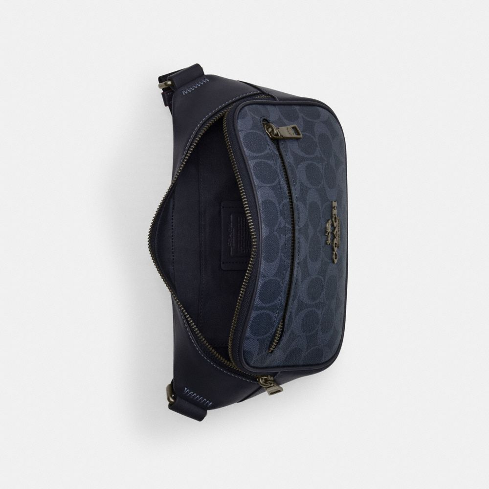 公式】コーチアウトレット | エリアス ベルト バッグ・シグネチャー デニム