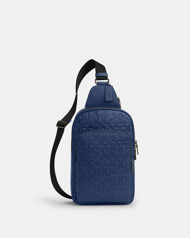 COACH ケイレブ メッセンジャーバッグ ネイビー COACH OUTLET｜【公式