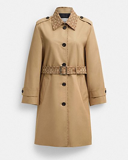 公式】コーチアウトレット | トーナル ミックスド マテリアル トレンチ