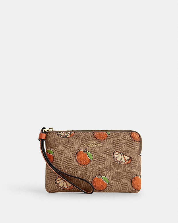 公式】コーチアウトレット | コーナー ジップ リストレット