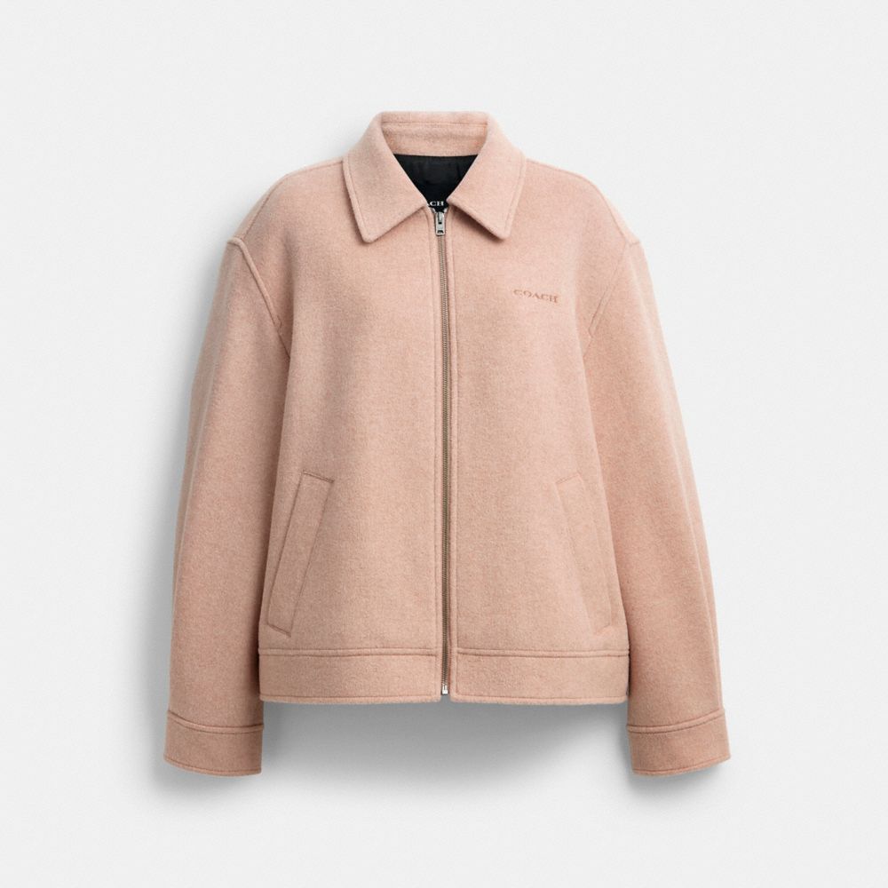 COACH® Outlet | Zip Front Wool Jacket
