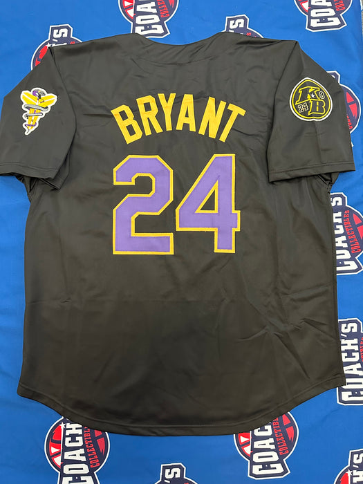 Kobe Bryant CUSTOM LA Dodgers/Lakers BLACK Jersey with Patches XL