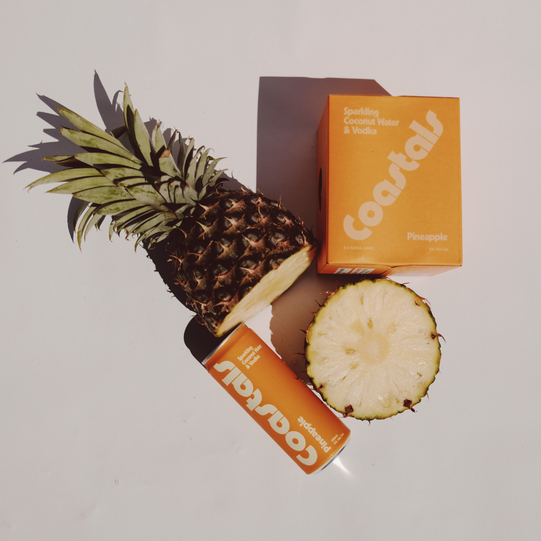 Pineapple Sparkling Coconut Water – Vodka with Real Fruit Juice