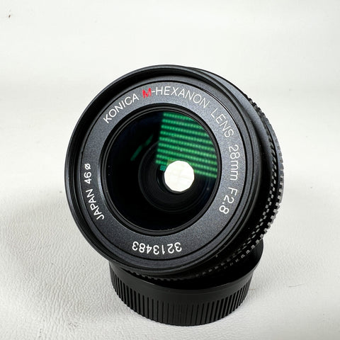 Vintage 2001 Konica M-Hexanon 28mm f/2.8 Boxed & Mint Camera Lens