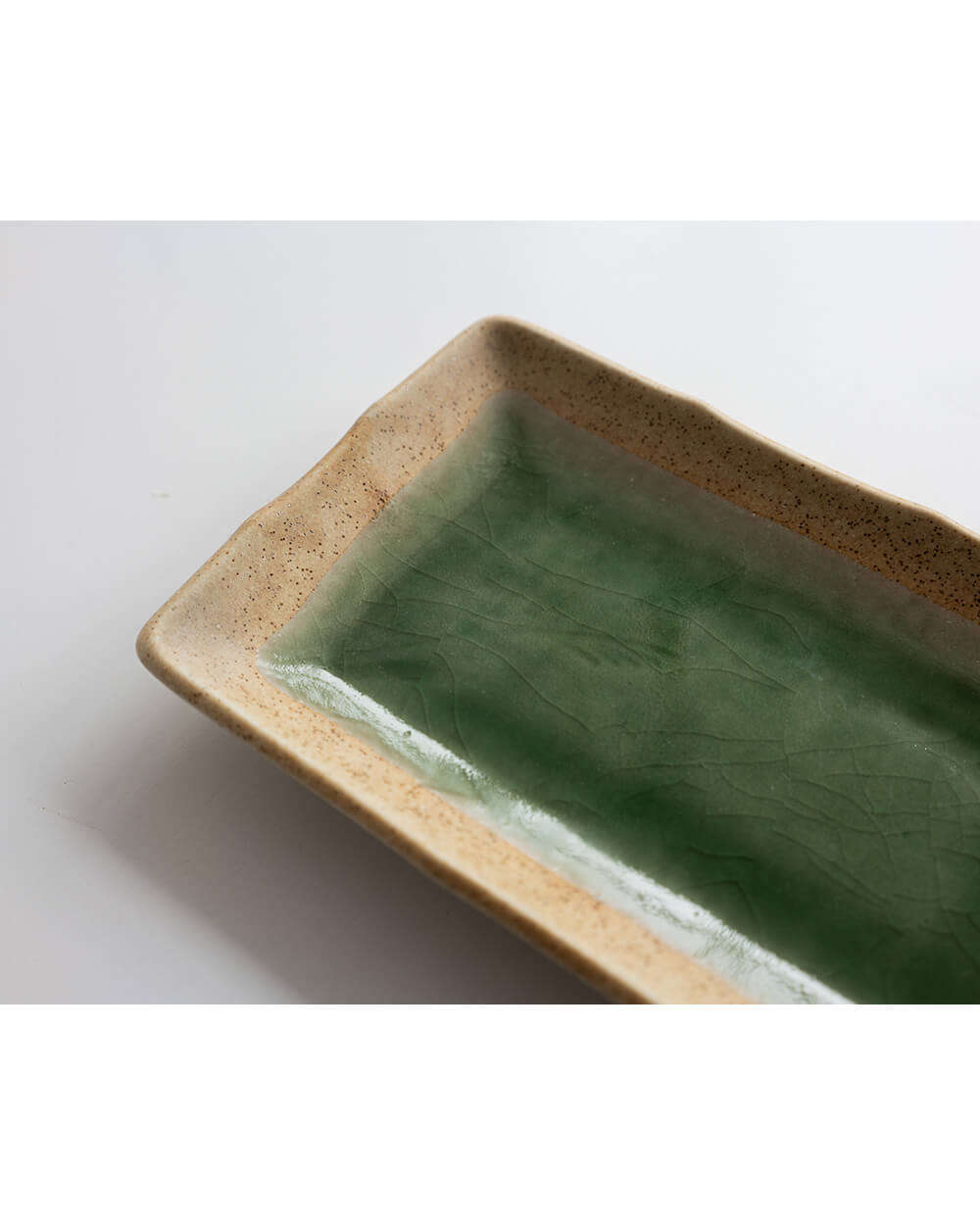 翡翠 素焼き長角皿 -器市- | cocochi ｜ 家具と服と暮らしの店｜静岡県
