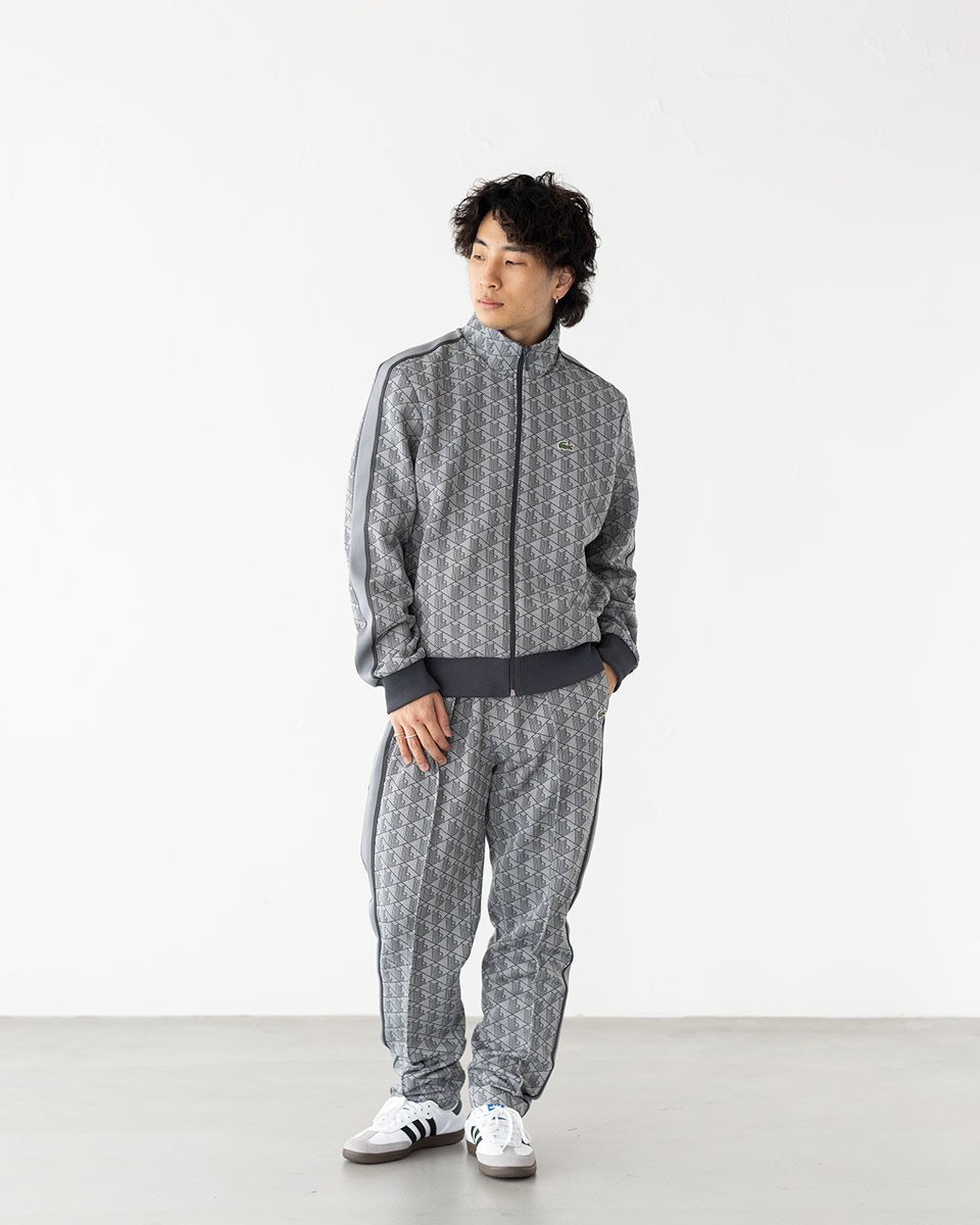 ラコステ モノグラム トラックスーツ 上下組 トラックジャケット