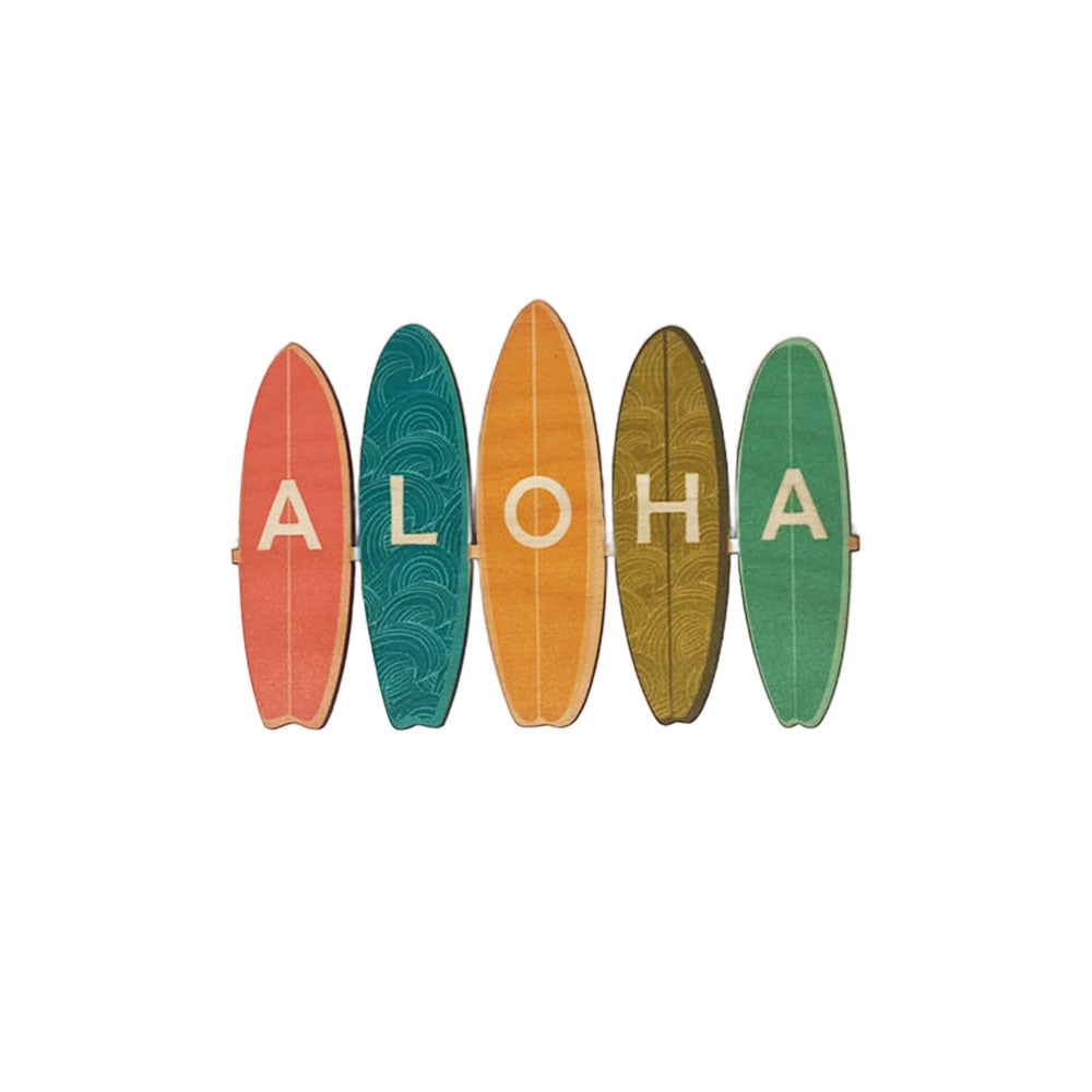 Large Aloha Wave Surfboards Longboard Letters Icon | CocoNene Hawaii