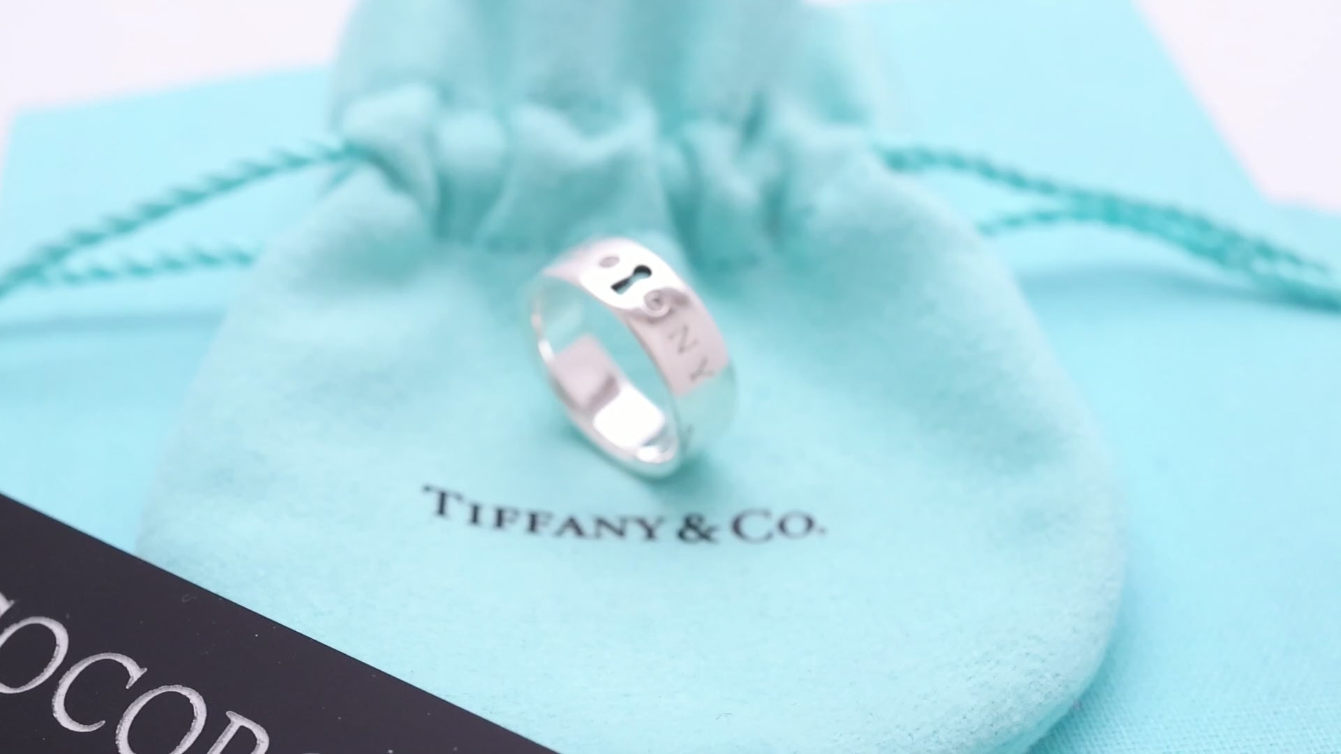 TIFFANY＆Co. ロック キー ホール ナロー 2P ダイヤモンド リング 7 号