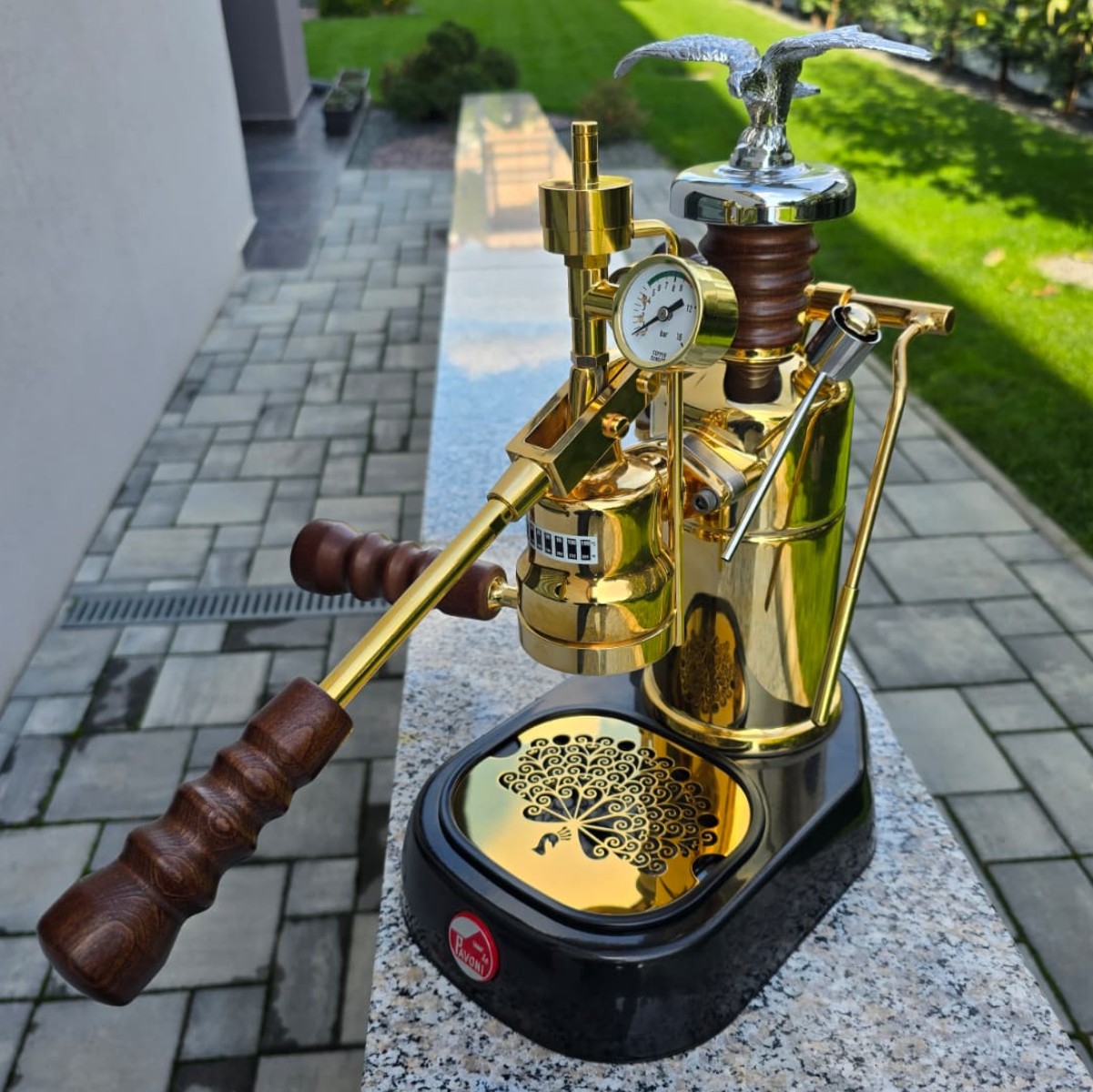Unique Aquila La Pavoni Professional Lever machine Chrome&Brass