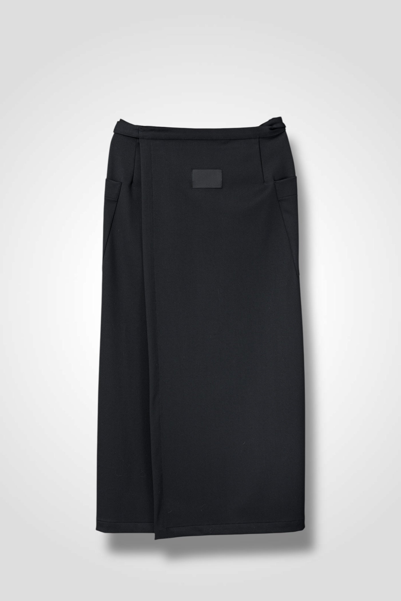 MIRANDA WRAP SKIRT, Long wrap skirt, Black, Made in Japan