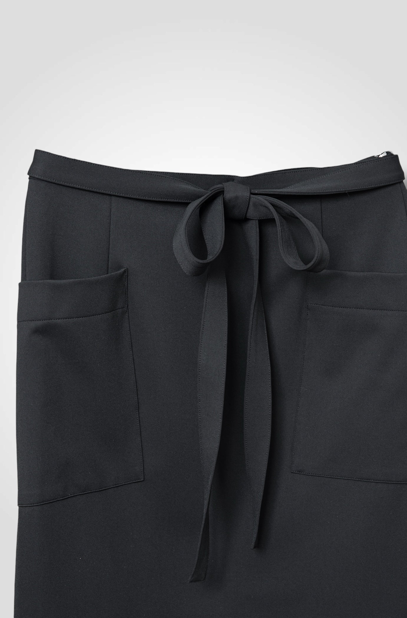 MIRANDA WRAP SKIRT, Long wrap skirt, Black, Made in Japan