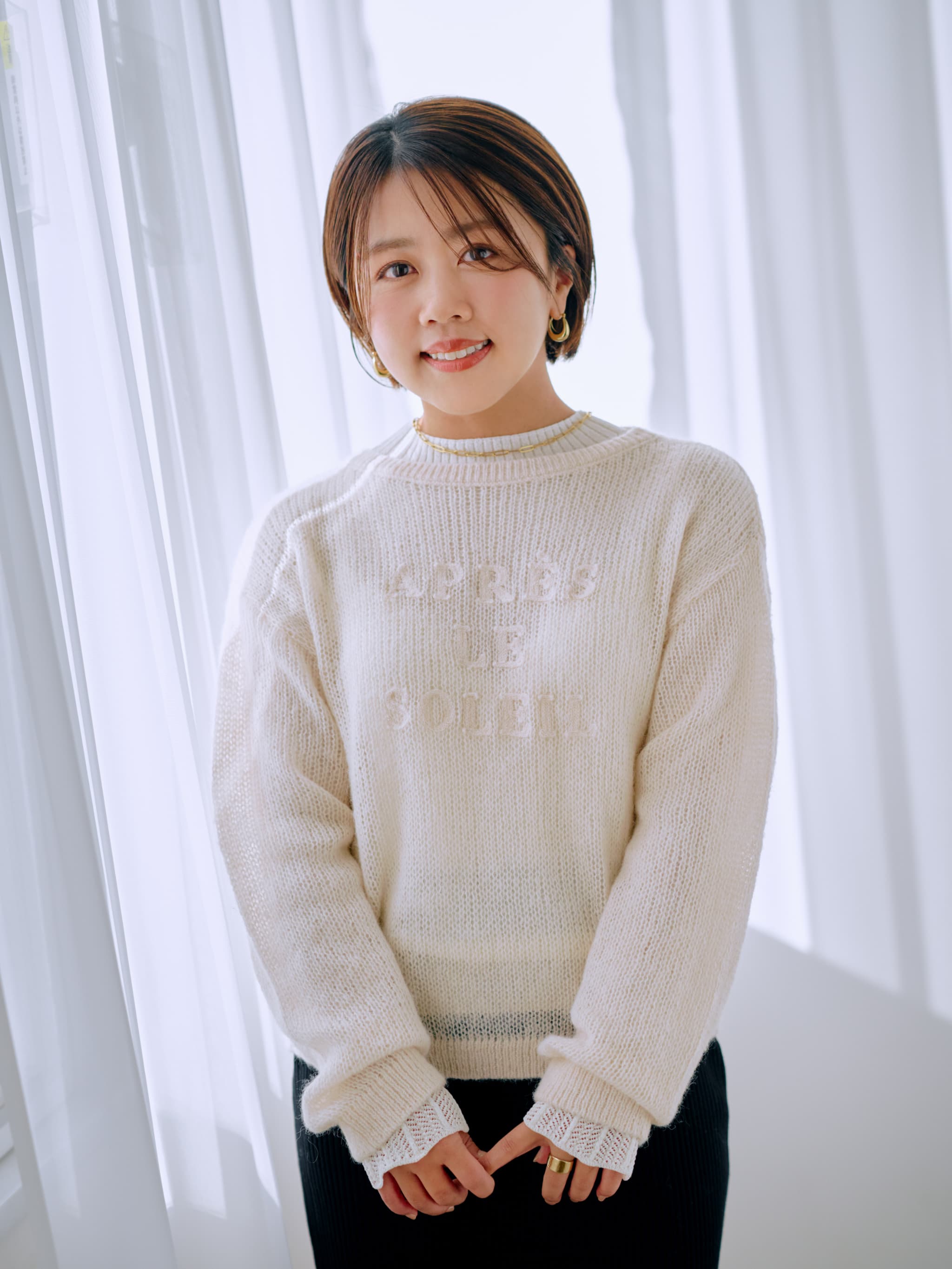 シアーエンブロイダリーニット | 小柄・低身長女性向けファッション