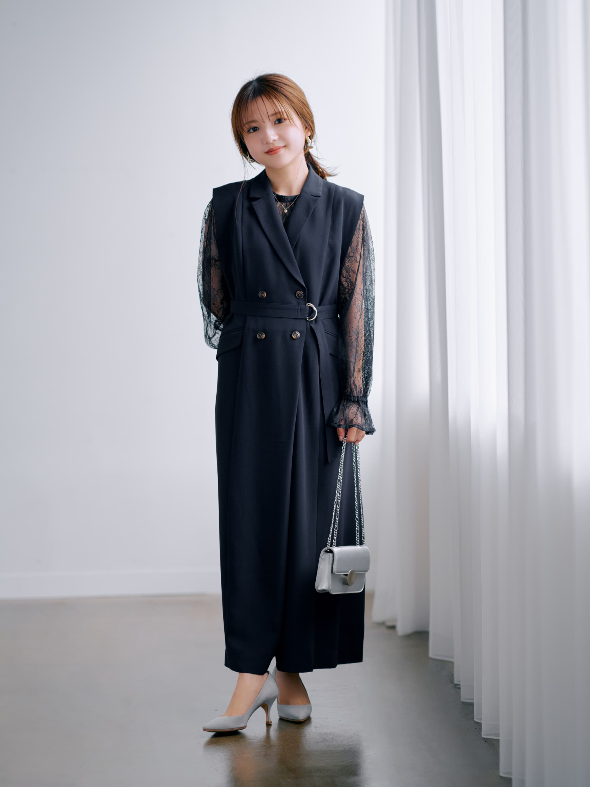 テーラーカラーオールインワン-short & regular | 小柄・低身長女性