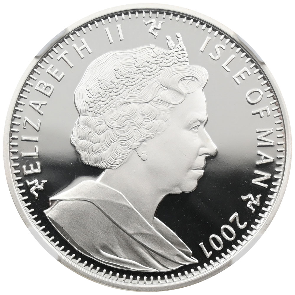 マン島 2001 エリザベス2世 1クラウン 銀貨 NGC PF70UC ハリー