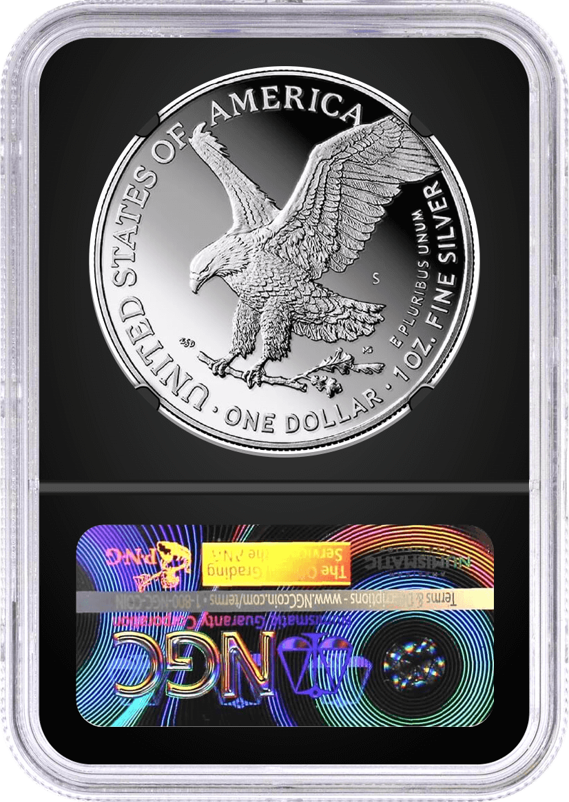 2025 S $1 1oz Silver Eagle 250th Anniv U.S. Navy Privy NGC PF70