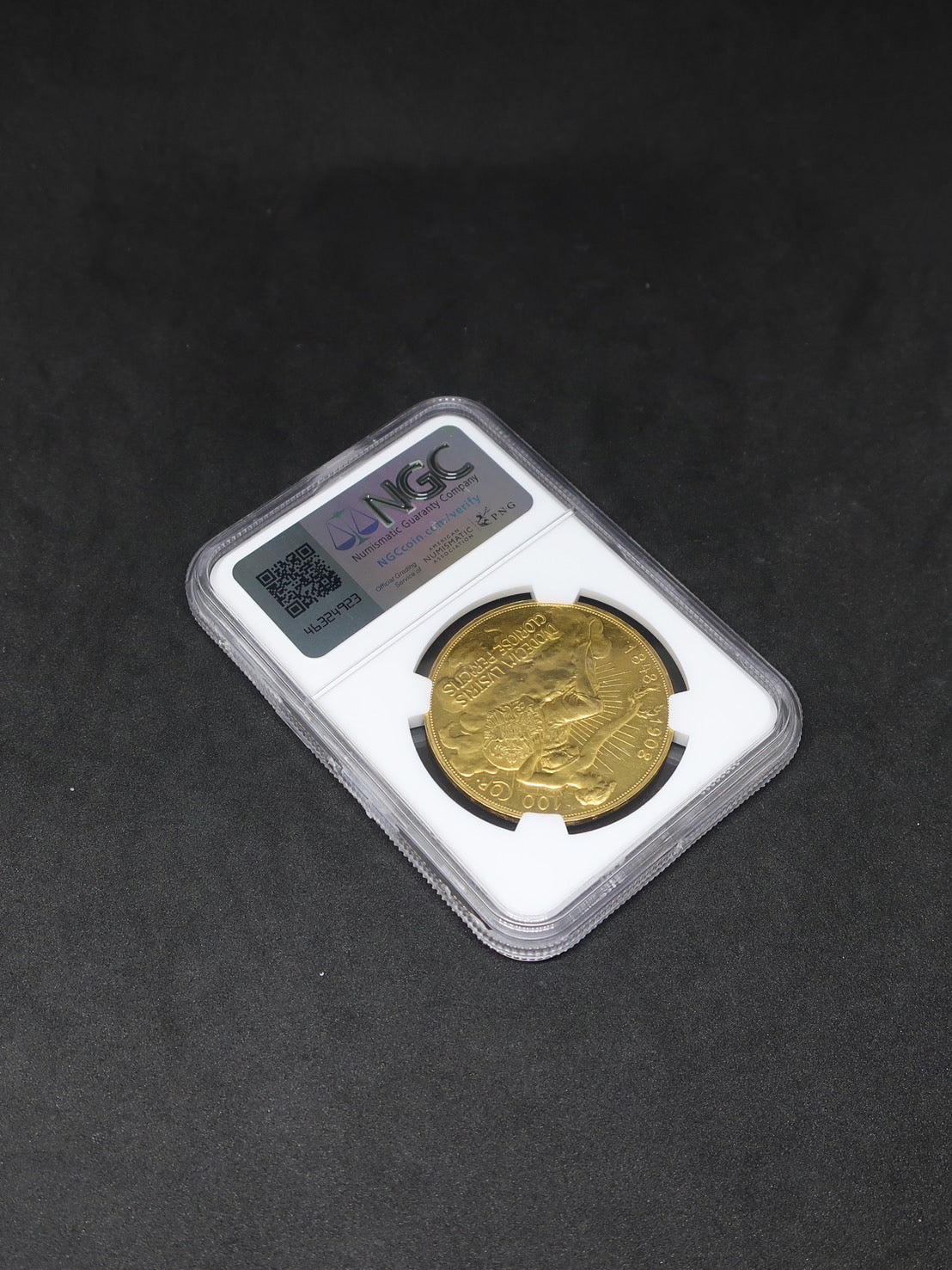 60周年記念】1908 オーストリア 100コロナ金貨 雲上の女神 フランツ