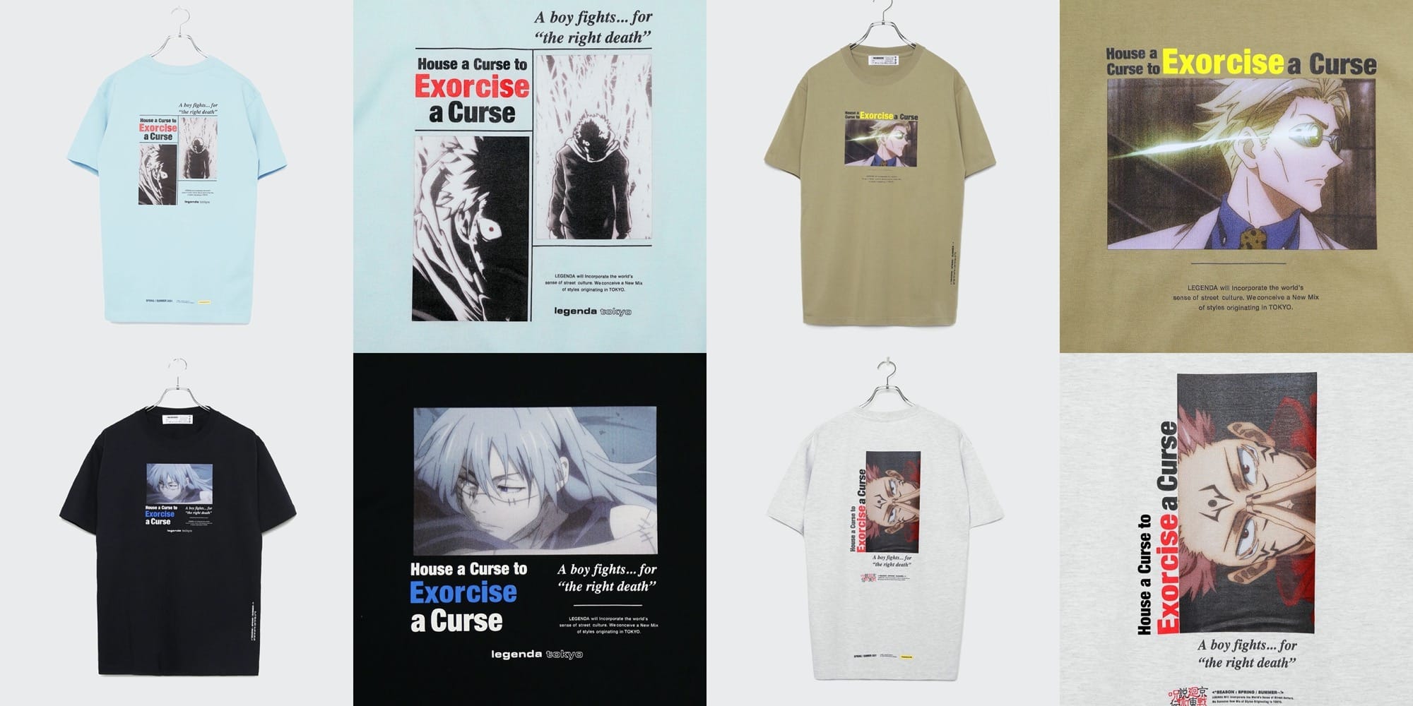 呪術廻戦 × LEGENDA 4月19日よりコラボTシャツ第2弾新登場!!