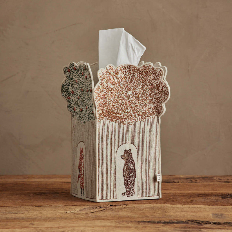 Treehouse Tissue Box Cover | Coral & Tusk