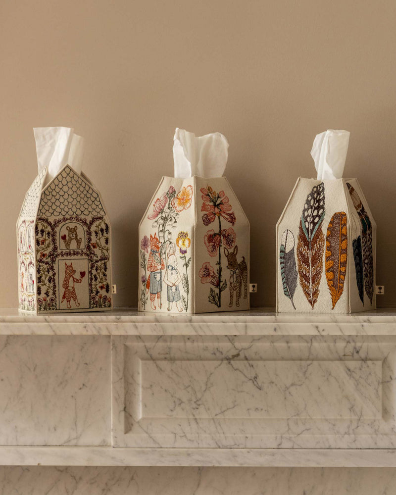 Spring Parade Tissue Box Cover | Coral & Tusk