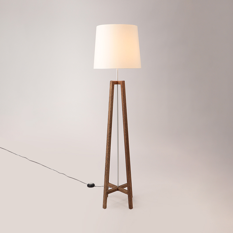 CROSS FLOOR LIGHT STAND DARK SHADE WHITE｜5%point | THE CONRAN