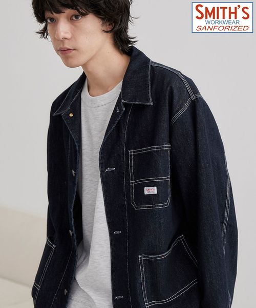 SMITH'S（スミス）別注デニムカバーオールジャケット（コバルト
