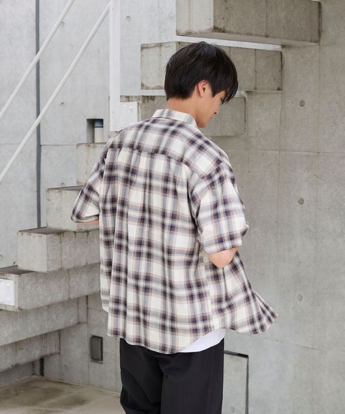 アソートチェックパナマシャツ