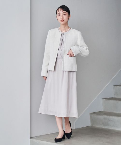 WEB限定】セレモニーツイードジャケット×ワンピース2セット