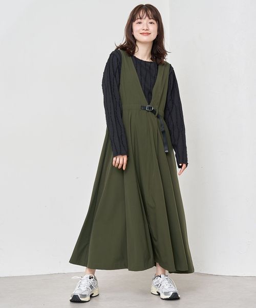 C.mt】撥水 Vネックジャンスカ