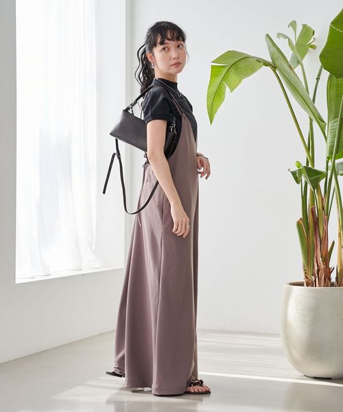 イージービューティ カットジョーゼット サロペット