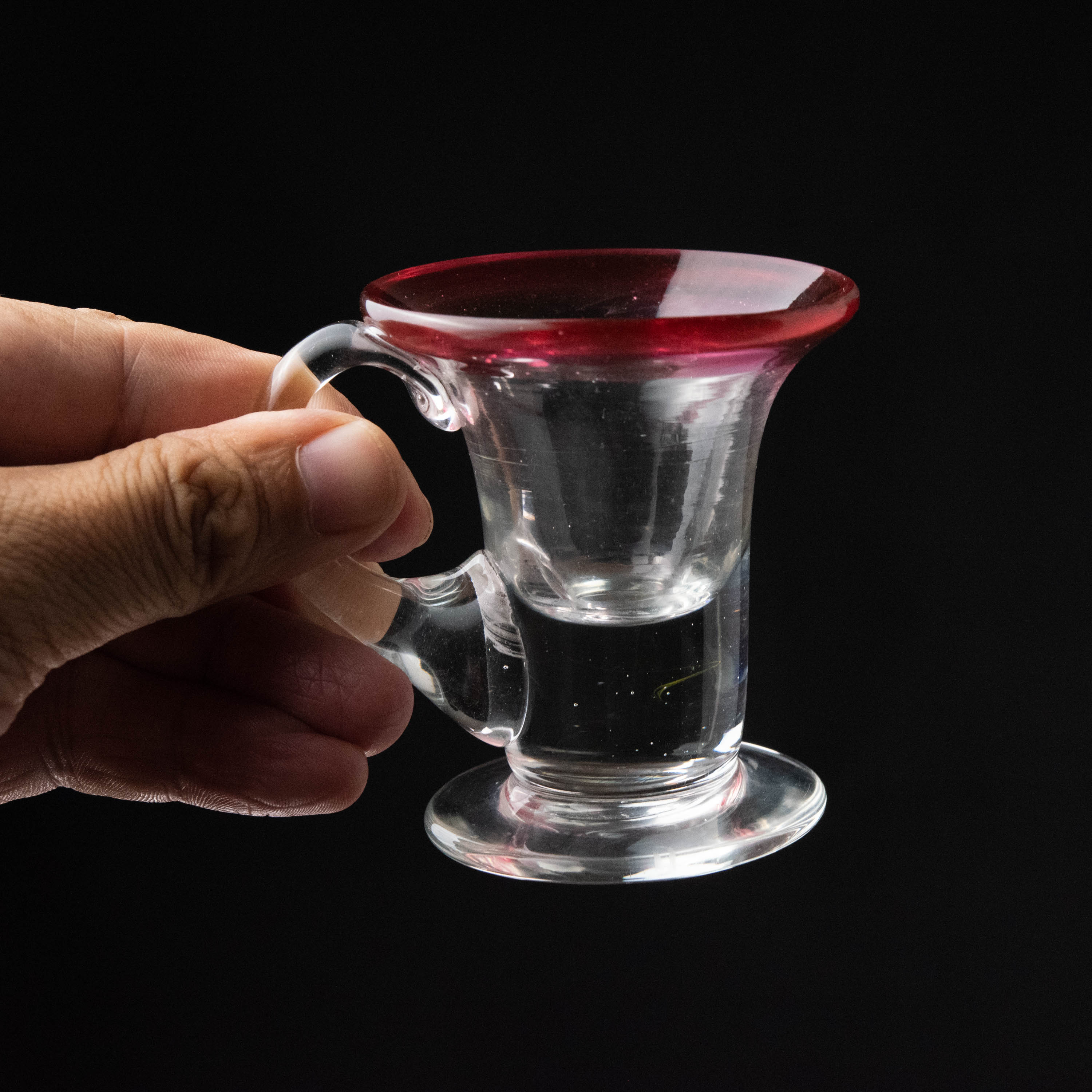 ガラス :: 赤縁 アイスクリームコップ | COTTOU.JP 骨董の通販